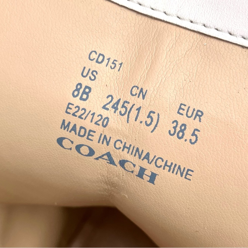 Coach White Ankle Boots with Black Sole - Picture 7 of 9